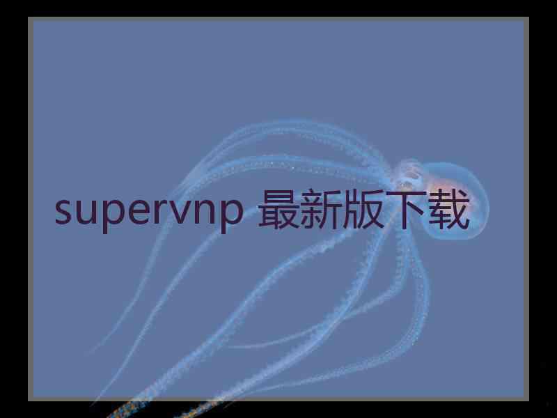 supervnp 最新版下载