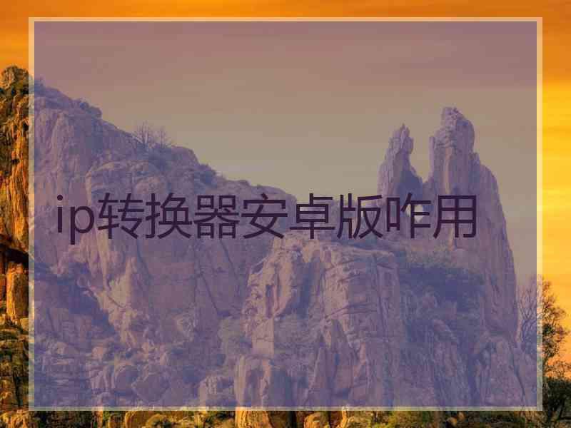 ip转换器安卓版咋用