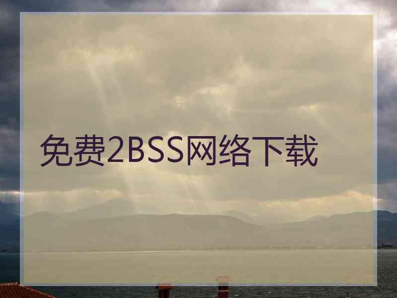 免费2BSS网络下载