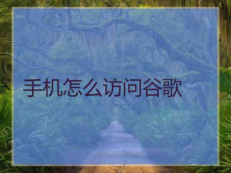 手机怎么访问谷歌