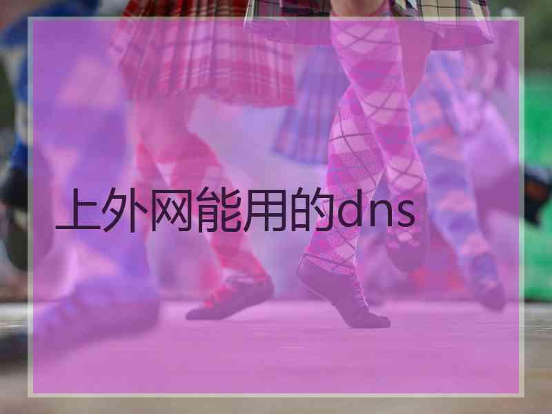上外网能用的dns