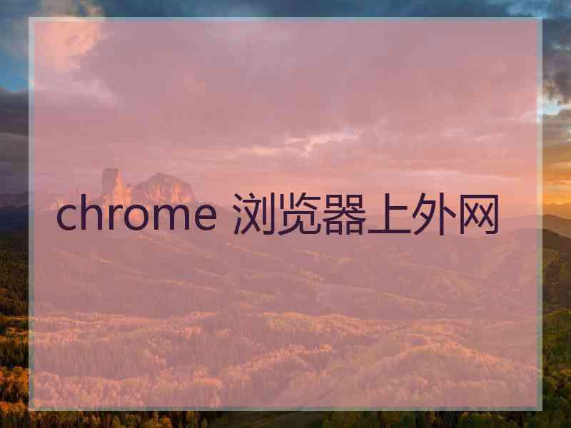 chrome 浏览器上外网