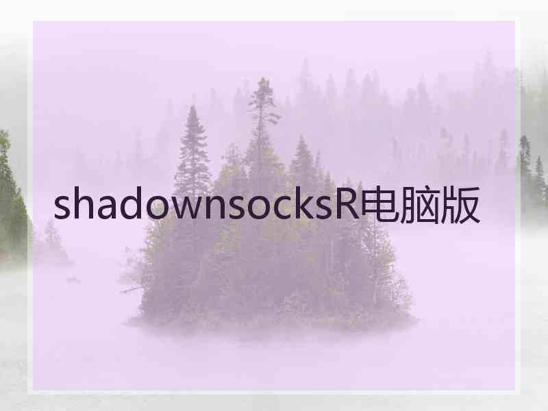 shadownsocksR电脑版