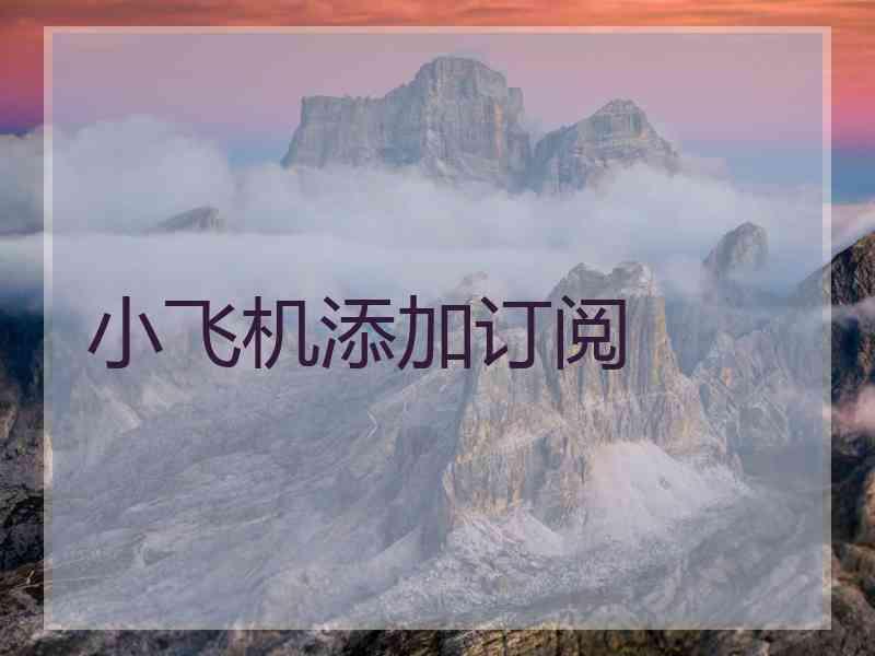 小飞机添加订阅
