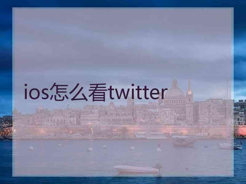 ios怎么看twitter