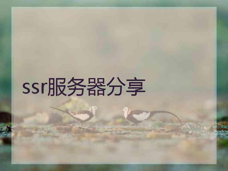 ssr服务器分享