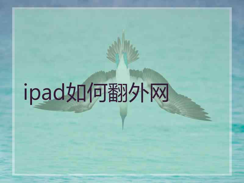 ipad如何翻外网