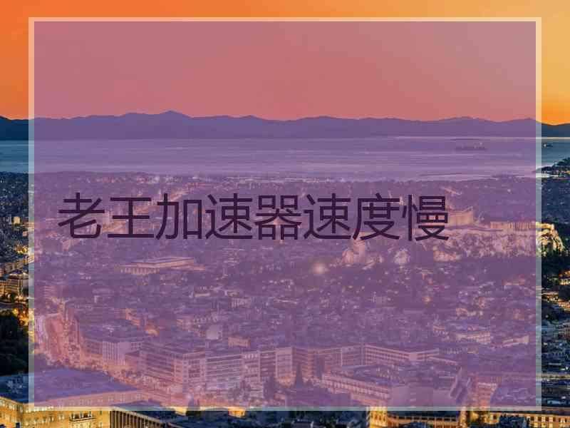 老王加速器速度慢
