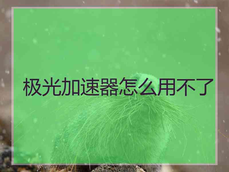 极光加速器怎么用不了