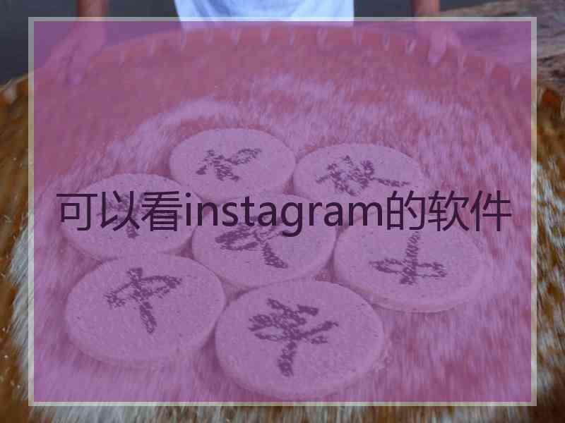 可以看instagram的软件