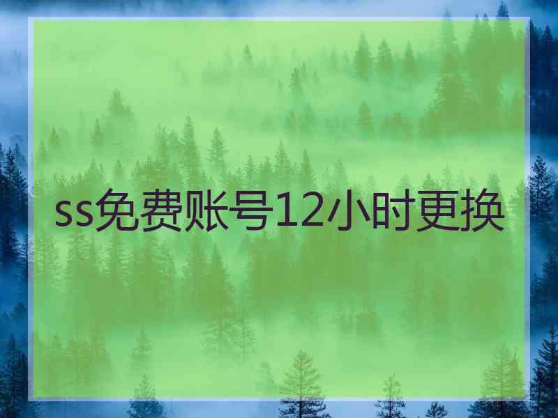 ss免费账号12小时更换