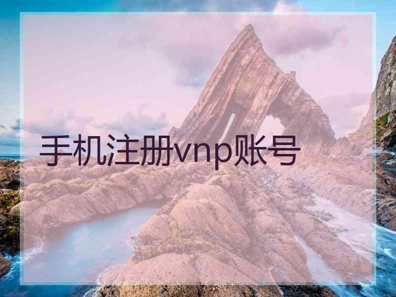 手机注册vnp账号