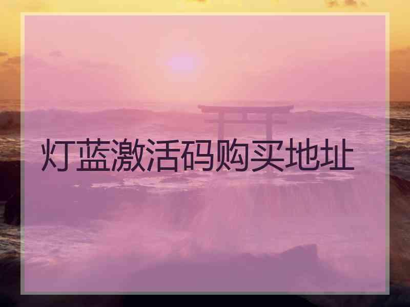 灯蓝激活码购买地址