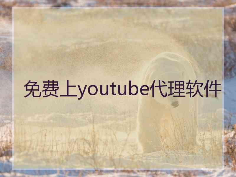 免费上youtube代理软件