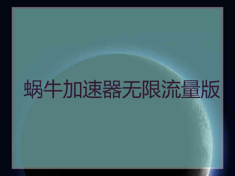 蜗牛加速器无限流量版