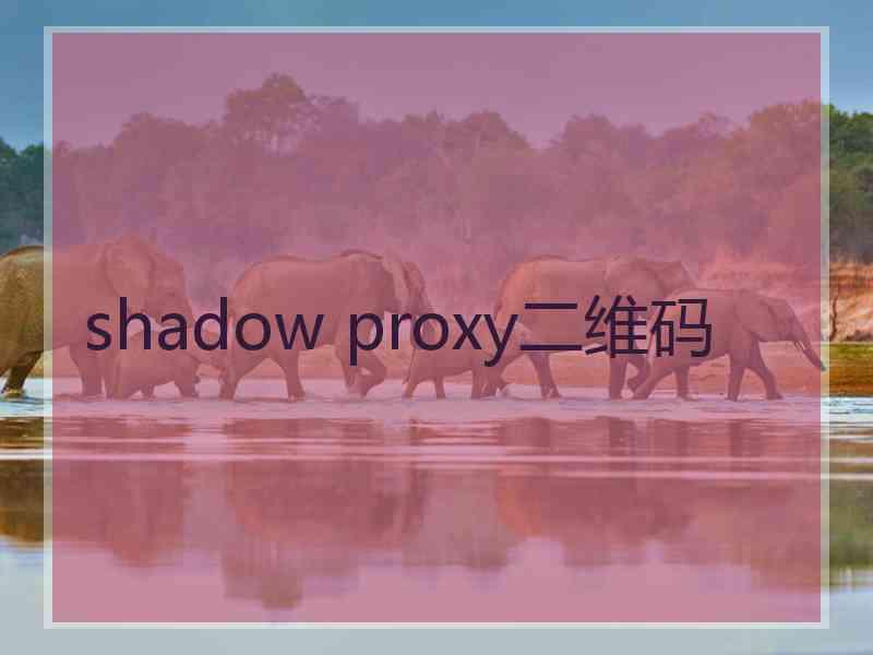 shadow proxy二维码