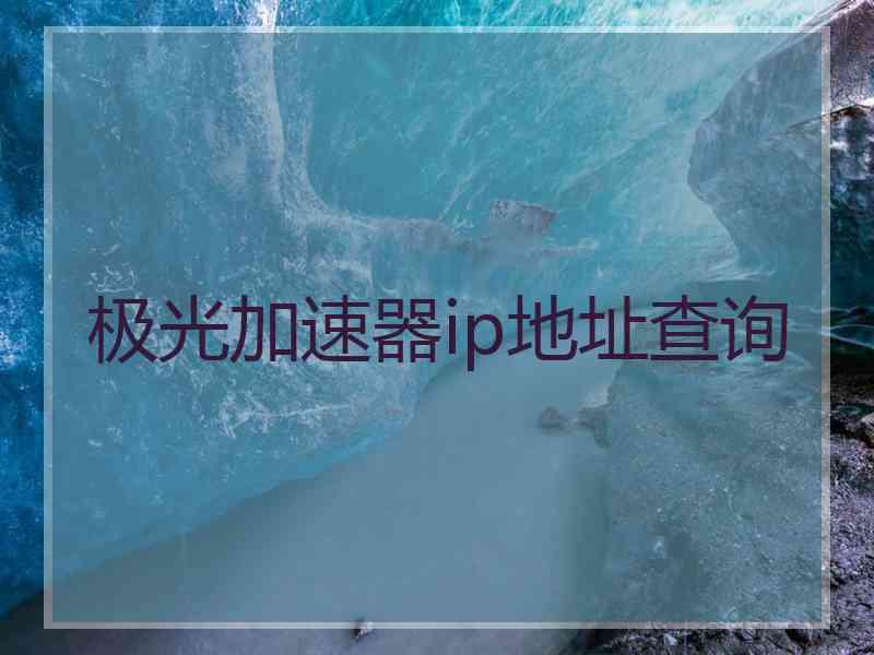 极光加速器ip地址查询