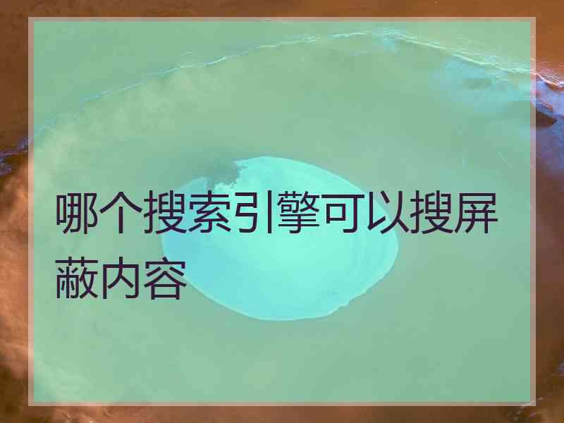 哪个搜索引擎可以搜屏蔽内容