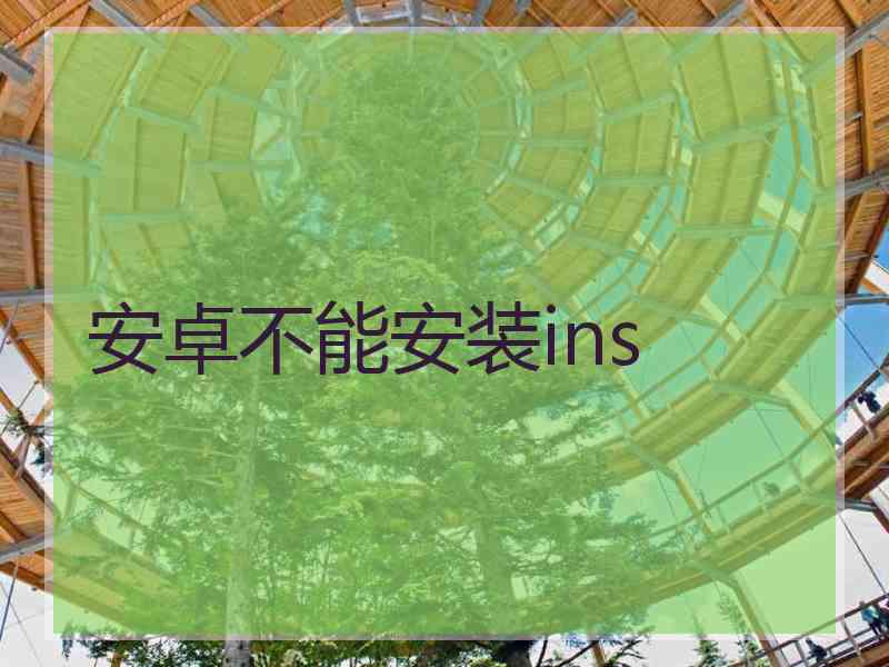 安卓不能安装ins