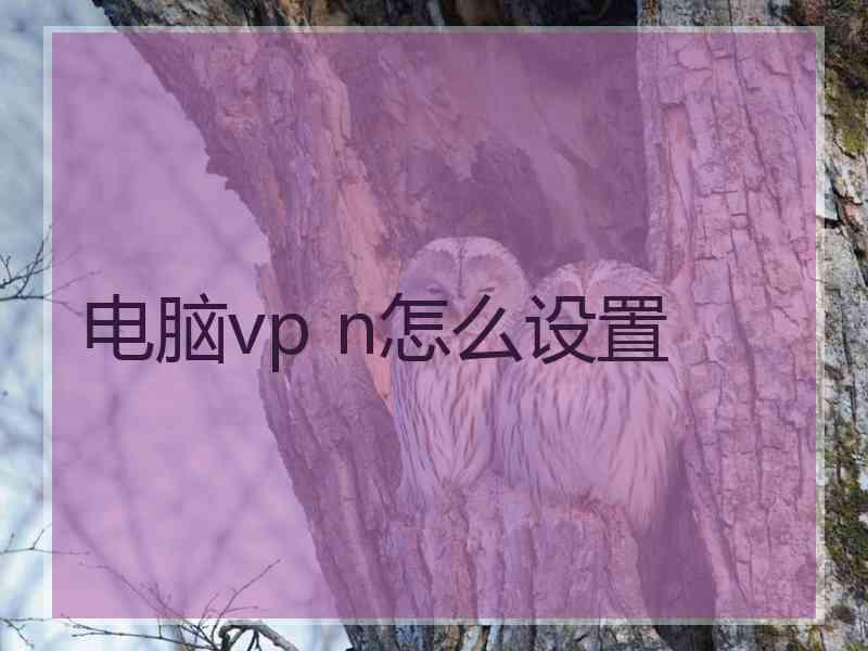 电脑vp n怎么设置