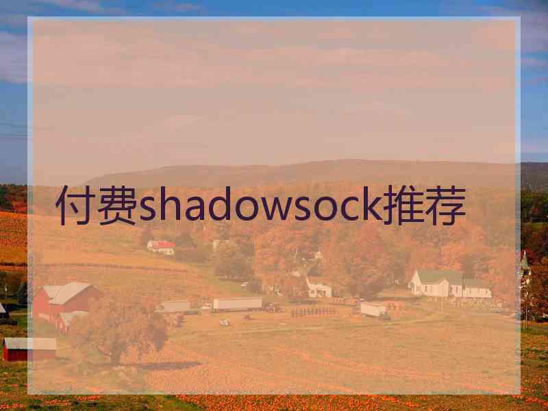 付费shadowsock推荐