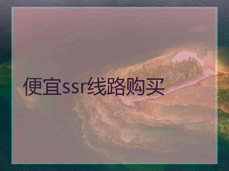 便宜ssr线路购买