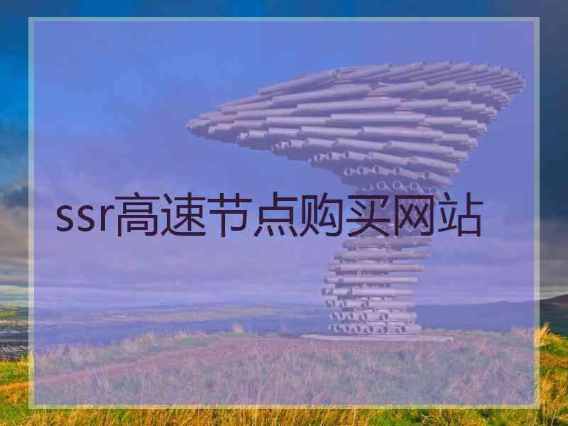 ssr高速节点购买网站