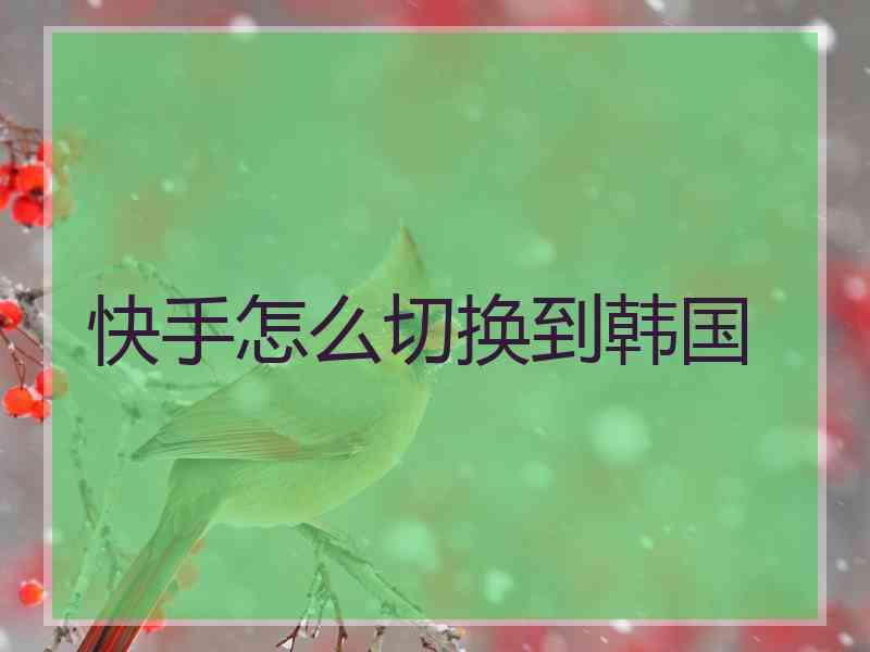 快手怎么切换到韩国