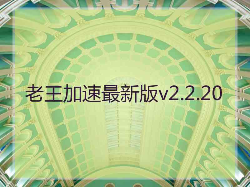 老王加速最新版v2.2.20