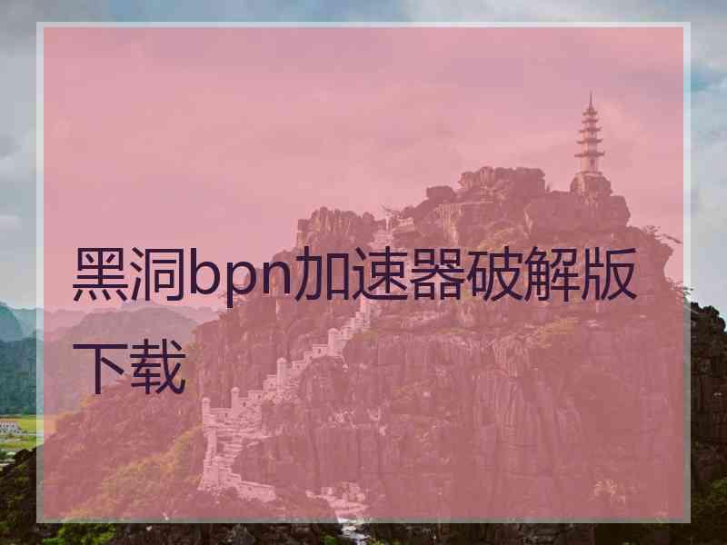 黑洞bpn加速器破解版下载