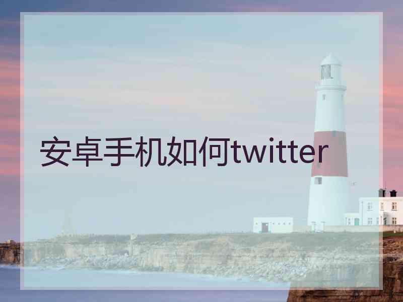 安卓手机如何twitter