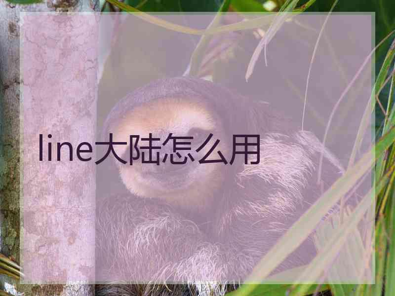 line大陆怎么用