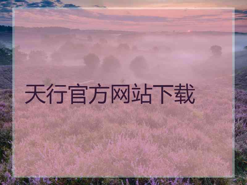 天行官方网站下载