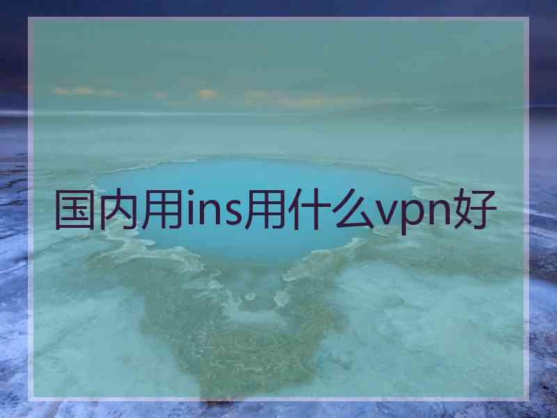 国内用ins用什么vpn好