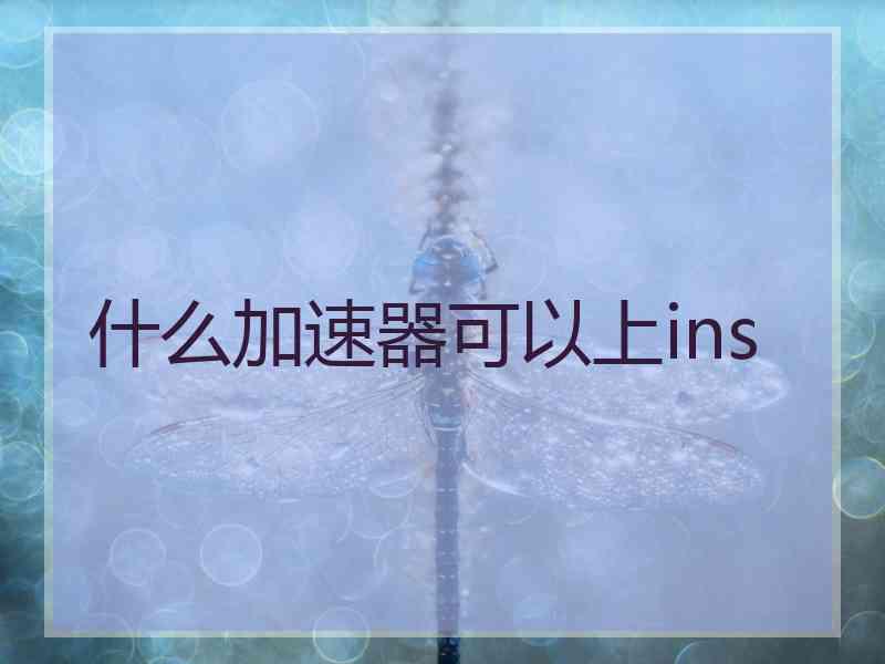什么加速器可以上ins